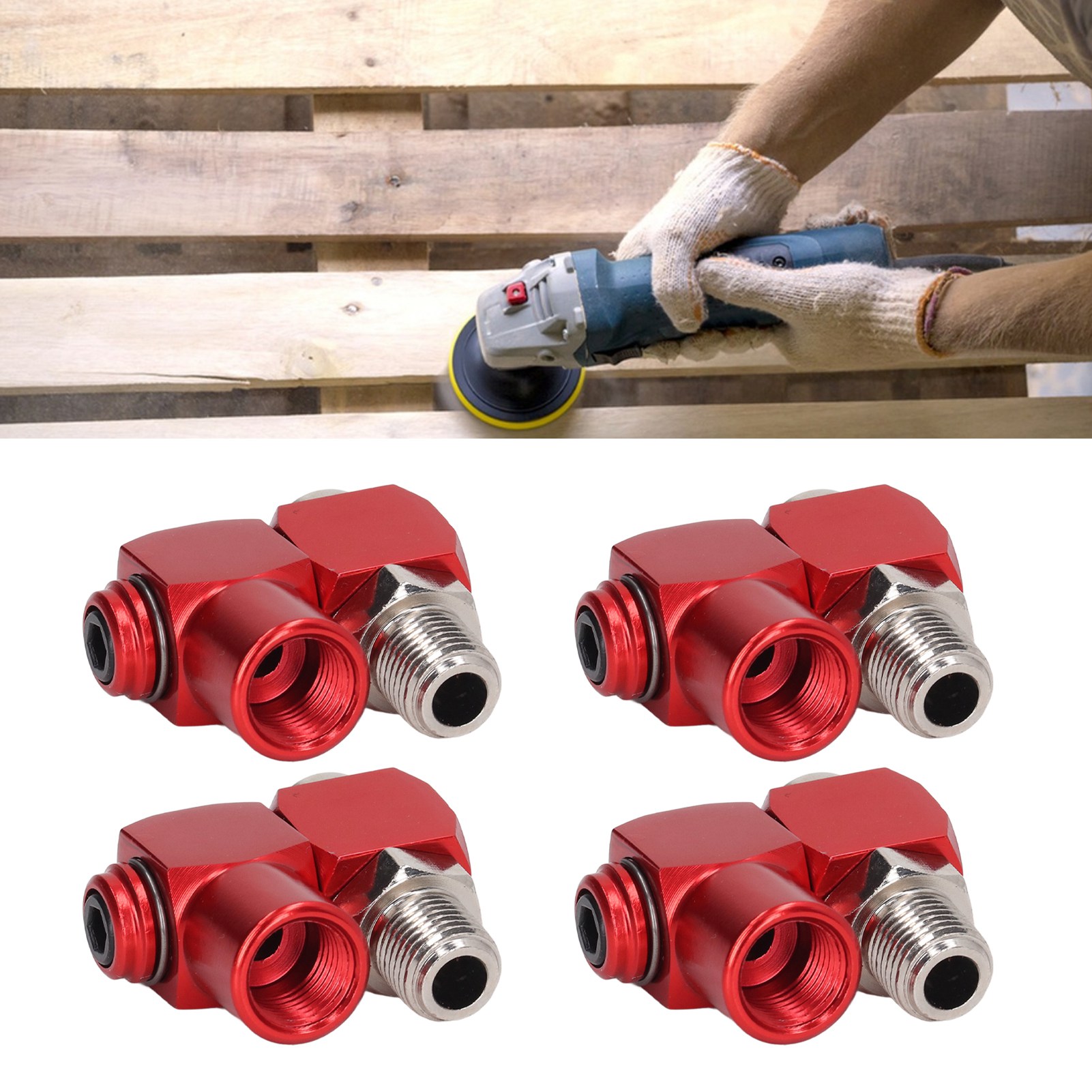 Swivel Air Hose Fitting Quick Connect 1/4 - 4 buah 1/4