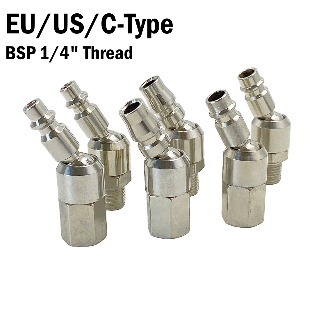 Swivel Air Hose Fitting Quick Connect 1/4 - Sambungan Alat Udara Putar 360 °