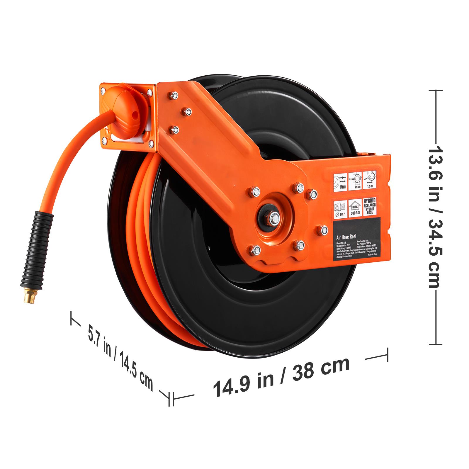 Gulungan Selang Udara yang Dap - Air Compressor Air Hose 3/8 Hybrid 50Ft ulasan dan harga