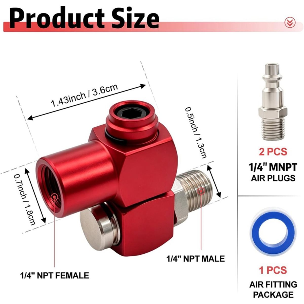 2 Paket, Sambungan Selang Udar - Swivel Air Hose Fitting Quick Connect 1/4 ulasan dan harga