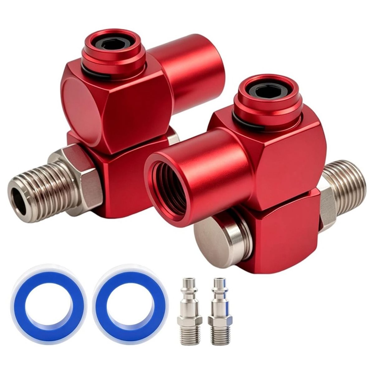 2 Paket, Sambungan Selang Udar - Swivel Air Hose Fitting Quick Connect 1/4 ulasan dan harga