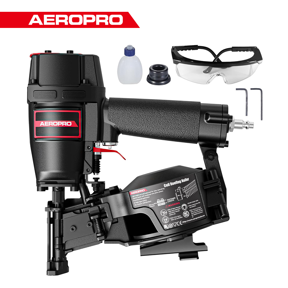AEROPRO CN45N Alat Paku Atap P - Coil Roofing Nailer Pneumatic 15 Degree ulasan dan harga