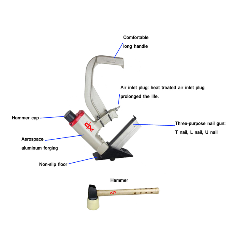 Stapler L-Head Pneumatik Indus - Pneumatic Flooring Nailer Stapler 2 In 1 ulasan dan harga