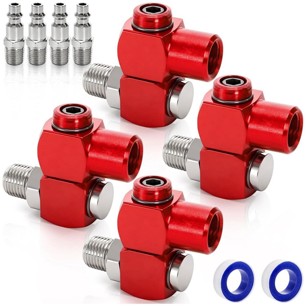 4 Paket Fitting Selang Udara P - Swivel Air Hose Fitting Quick Connect 1/4 ulasan dan harga