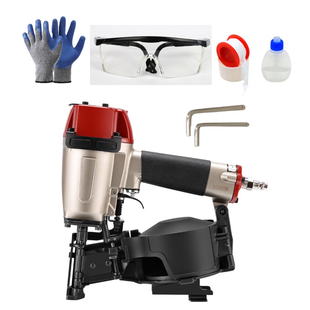 Nailer atap CRN45B2, pistol pa - Coil Roofing Nailer Pneumatic 15 Degree ulasan dan harga