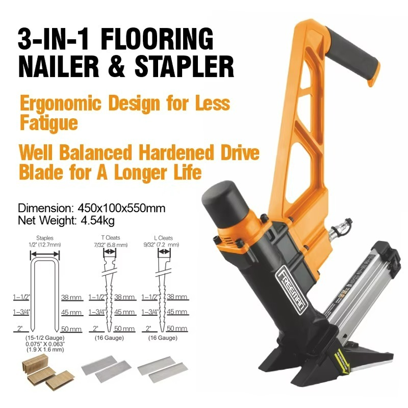 Paku dan Stapler Manual untuk  - Pneumatic Flooring Nailer Stapler 2 In 1 ulasan dan harga